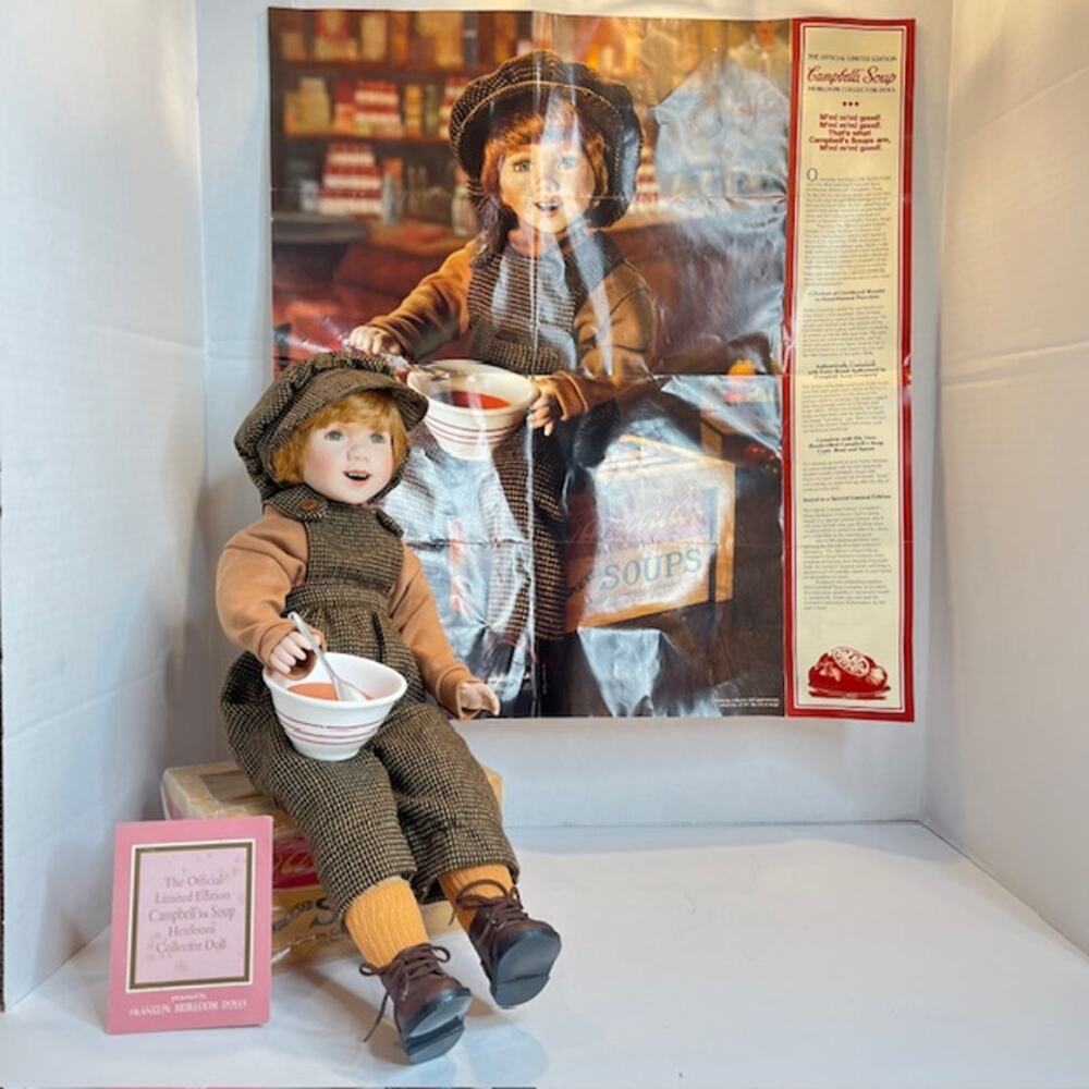 1996 limited-edition Campbell’s Soup “Baby Boy” porcelain doll by Franklin Mint